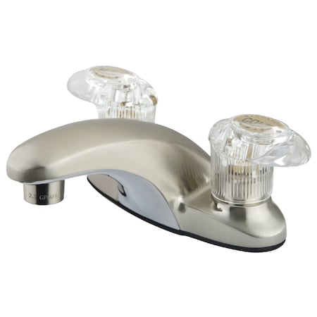 Kingston Brass 4" Centerset Bathroom Faucet, Brushed Nickel KB6158LP